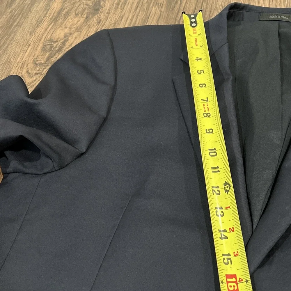 LRL Lauren Ralph Lauren Mens Color Navy Blue Gold Button Wool  44L